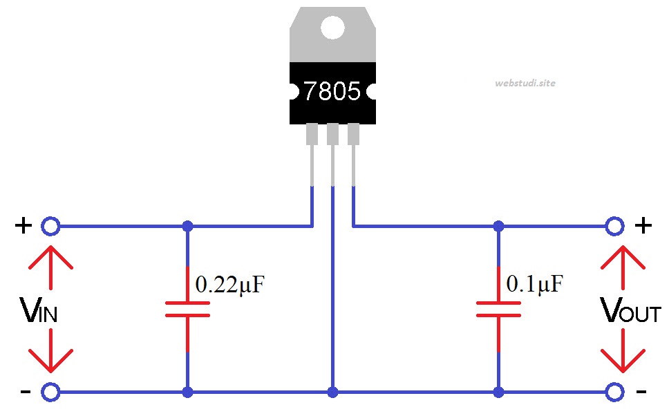 L7805cv характеристики схема подключения в блоках питания