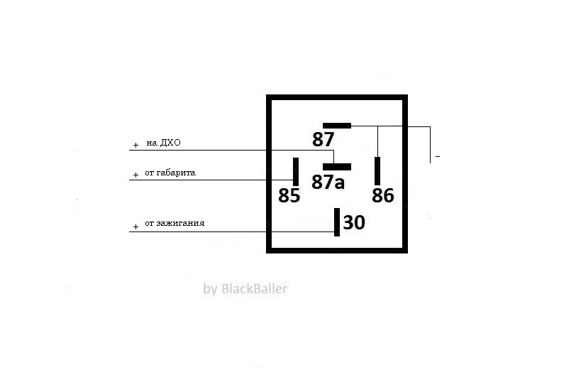 Автомобильное реле 12в 5 контактное схема подключения