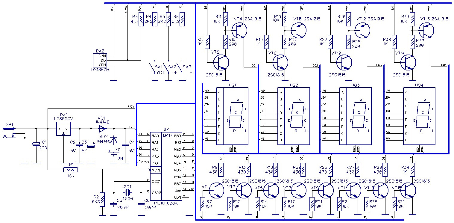 Схема часов на газоразрядных индикаторах схема