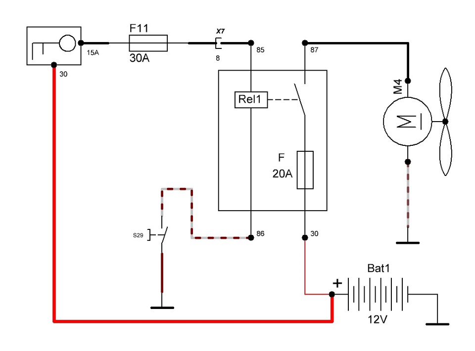 Реле включения вентилятора охлаждения схема включения
