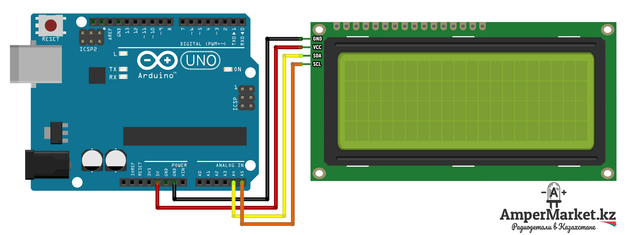 Lcd дисплей ардуино схема