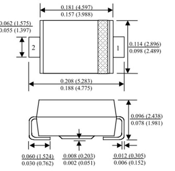 Габариты smd-детали Шоттки