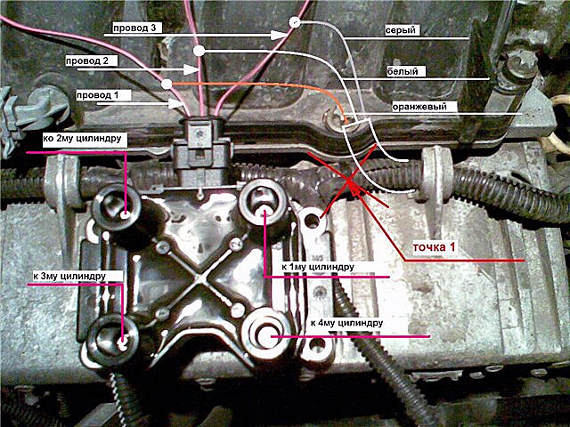Схема подключения катушки ваз 2114