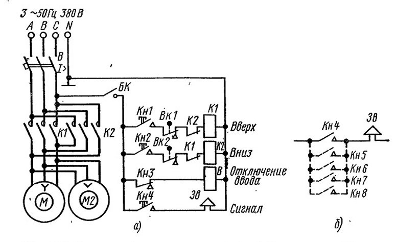 Схема тельфера электрическая 380в