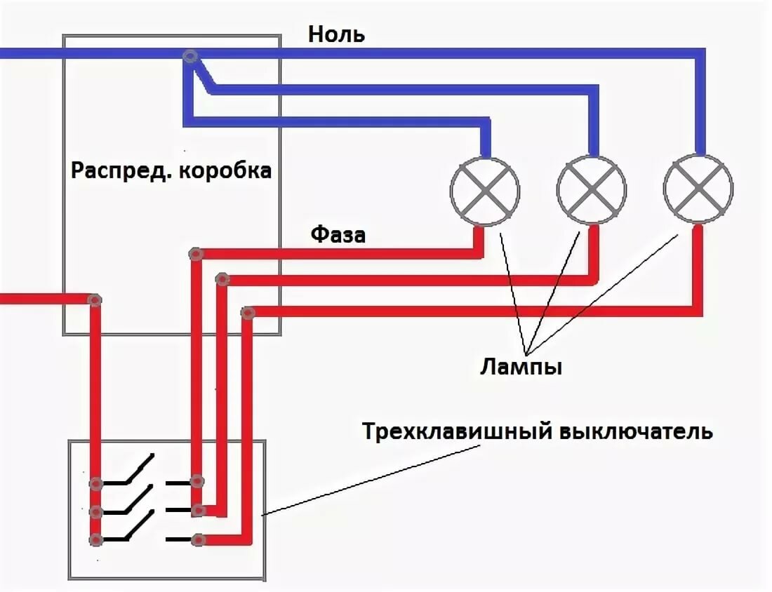 Проходная розетка схема