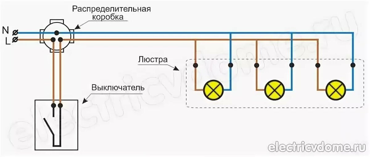 Какая из схем представляет последовательное соединение электрических ламп