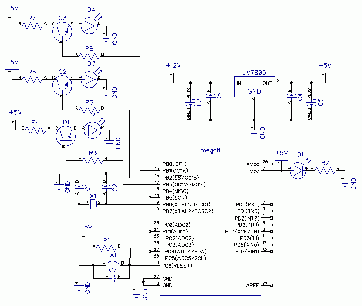 Atmega8 схемы устройств