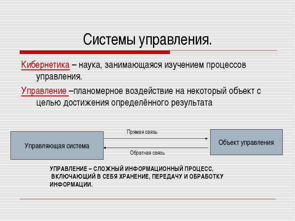 Управление и кибернетика презентация