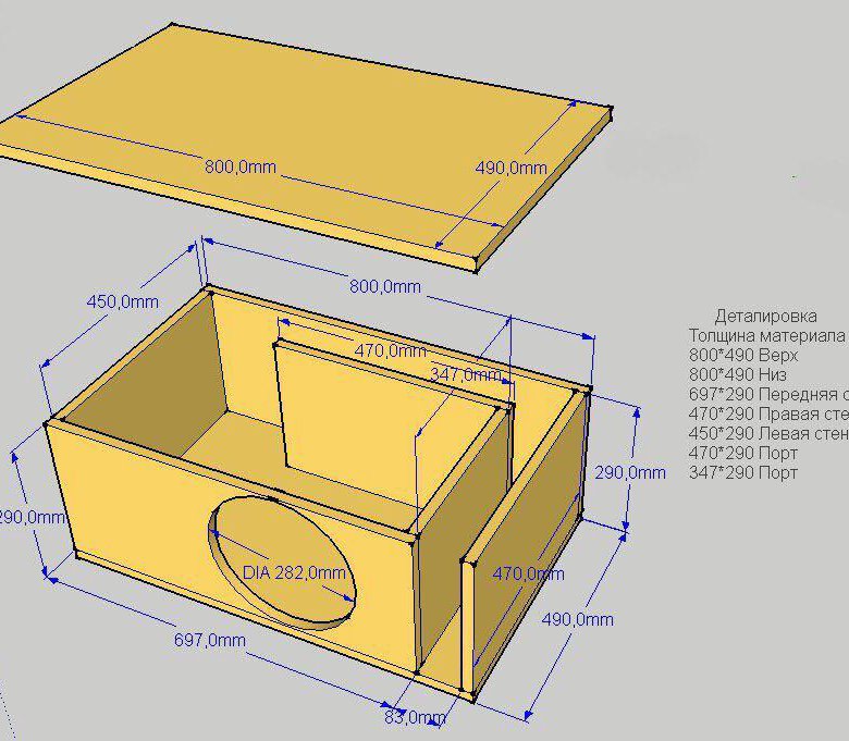 Расчет объема короба сабвуфера