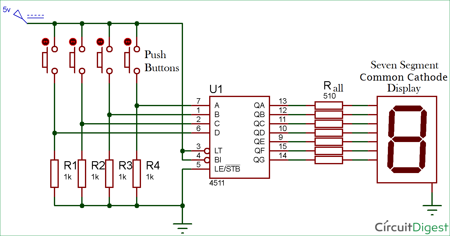 Hdsp 5501 семисегментный светодиодный индикатор схема включения