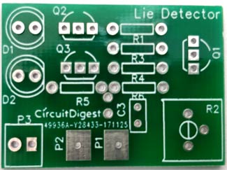 Lie Detector Circuit PCB front-side