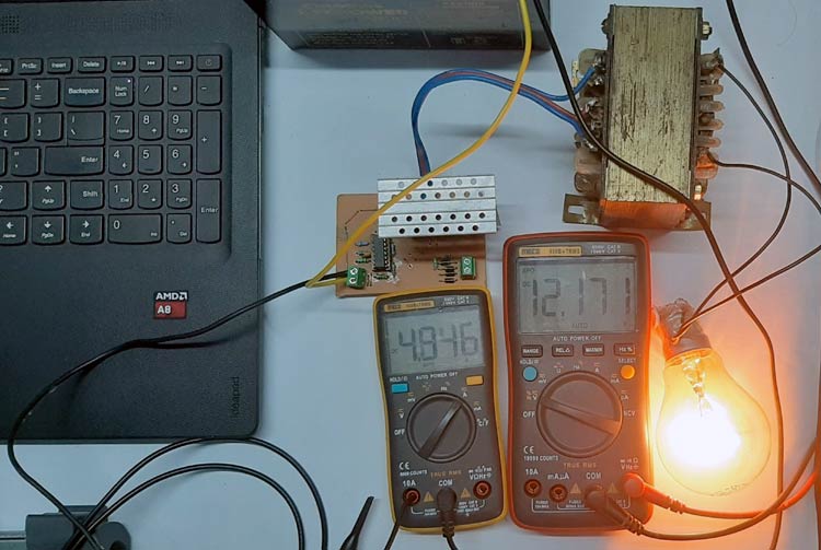Testing TL494 PWM Signal Inverter Circuit