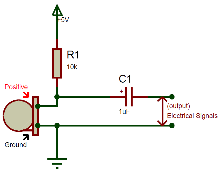  Circuit using Electret Condenser Microphone