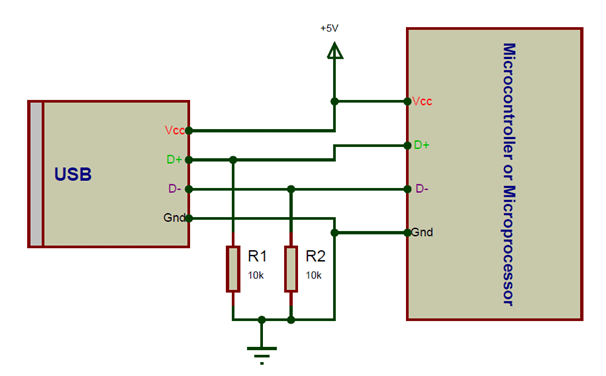 USB-A Jack Circuit Connections