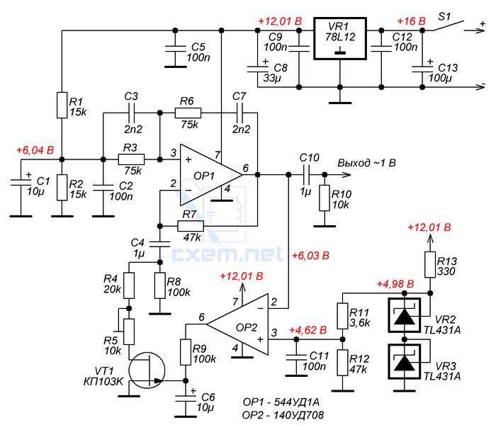 Кр140уд708 схема включения