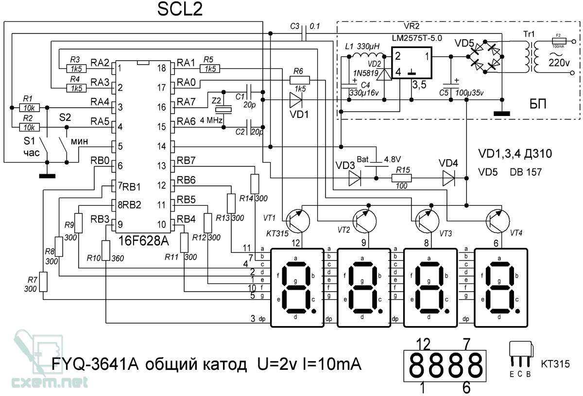 Простые схемы на микроконтроллере