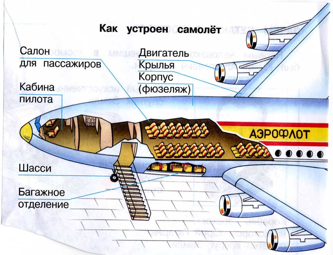 Части самолета. Строение самолета. Как устроен самолет. Строение самолета для детей. Авиация строение самолета.