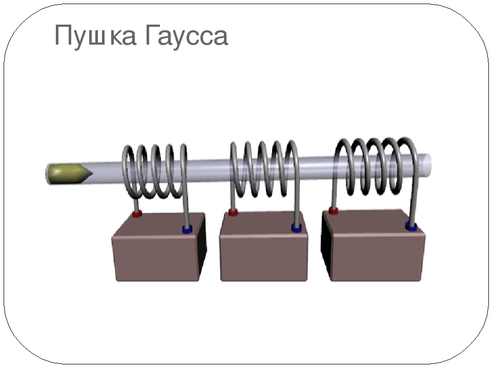 Схема гаусс пушки с 3 катушками