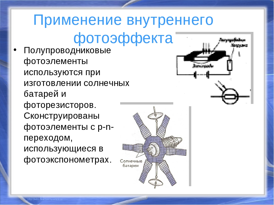 Появилось применение. Фотоэлементы с внутренним фотоэффектом применение. Применение фотоэффекта полупроводниковые фотоэлементы. Внутренний фотоэффект применение. Внутренний фотоэффект примеры.