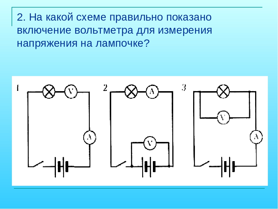 Какой амперметр можно включить в цепь. Схема включения лампы вольтметра и амперметра. Схема включения вольтметра в цепь для измерения напряжения. Схема включения вольтметра для измерения напряжения. Схеме электрической цепи с амперметром с 2 а.