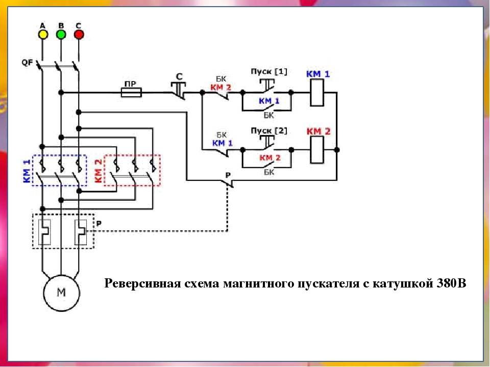 Принцип работы пускателя и схема подключения на 380 вольт