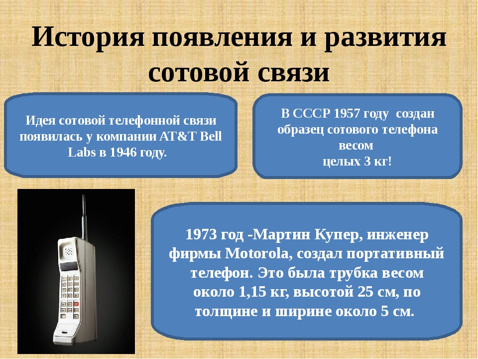 История сотового телефона
