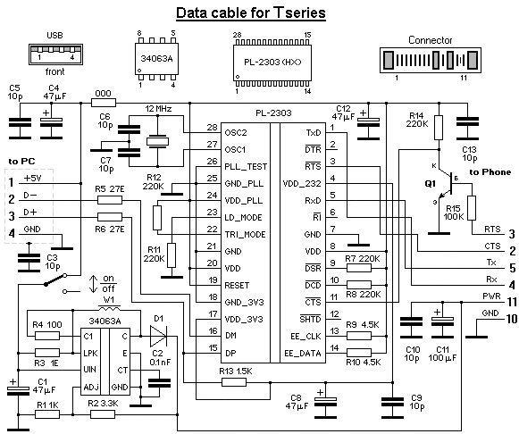 Usb ttl pl2303hx схема