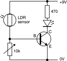 transistor and LDR circuit 2