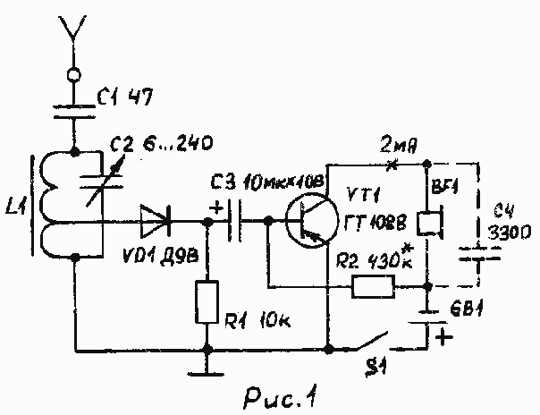 Fm радиоприемник на транзисторах схема