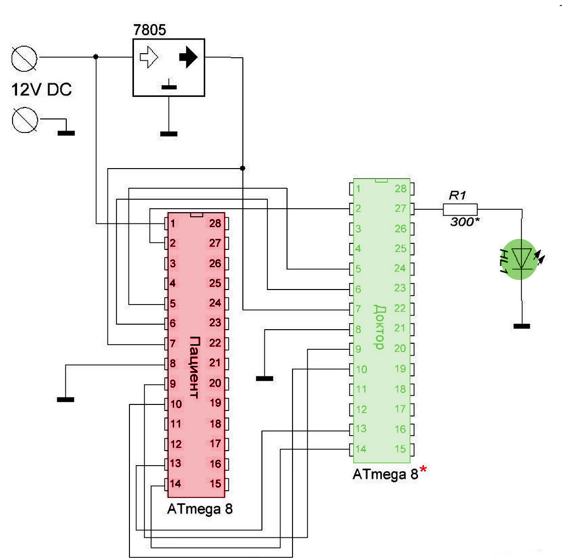 Atmega8 схемы устройств