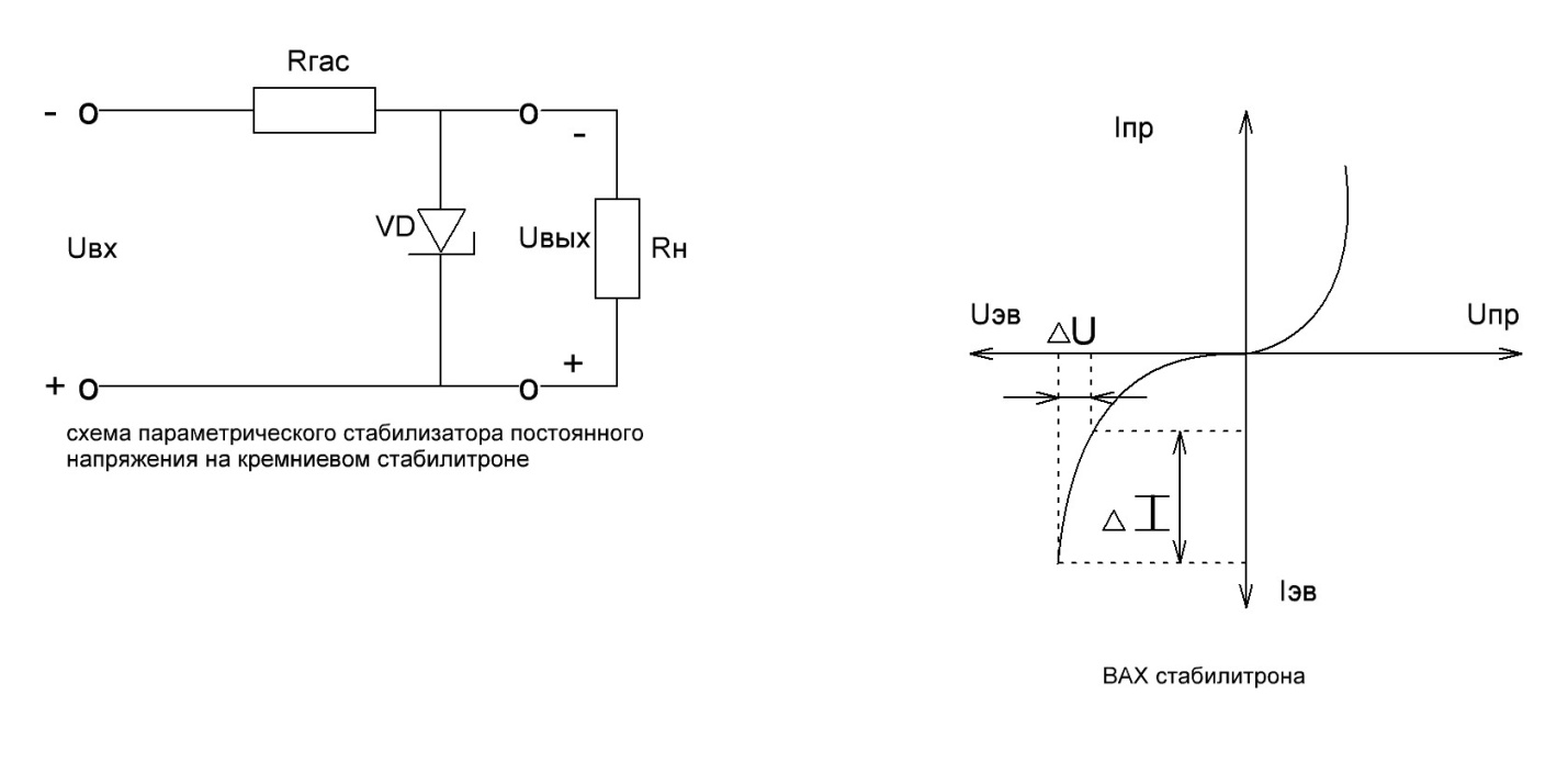 Схема последовательного стабилизатора