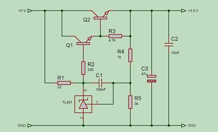 Схема стабилизации напряжения на транзисторах