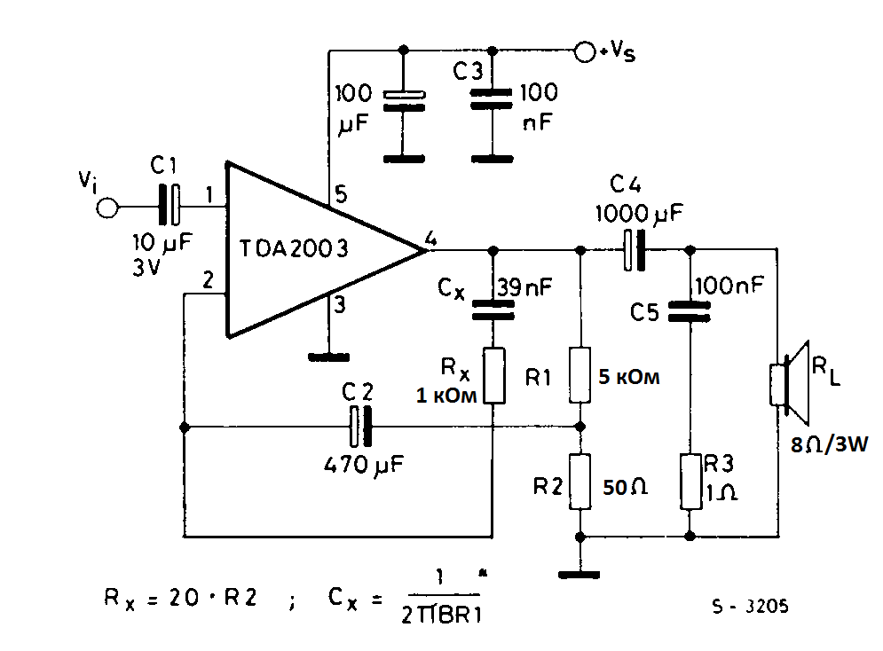 Tda7253 схема усилителя