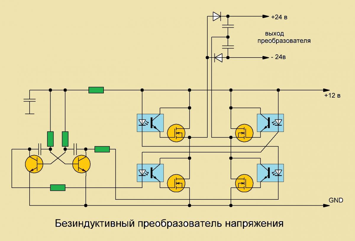 Схемы инверторы напряжения