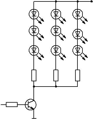 Бегущие огни на светодиодах своими руками схема