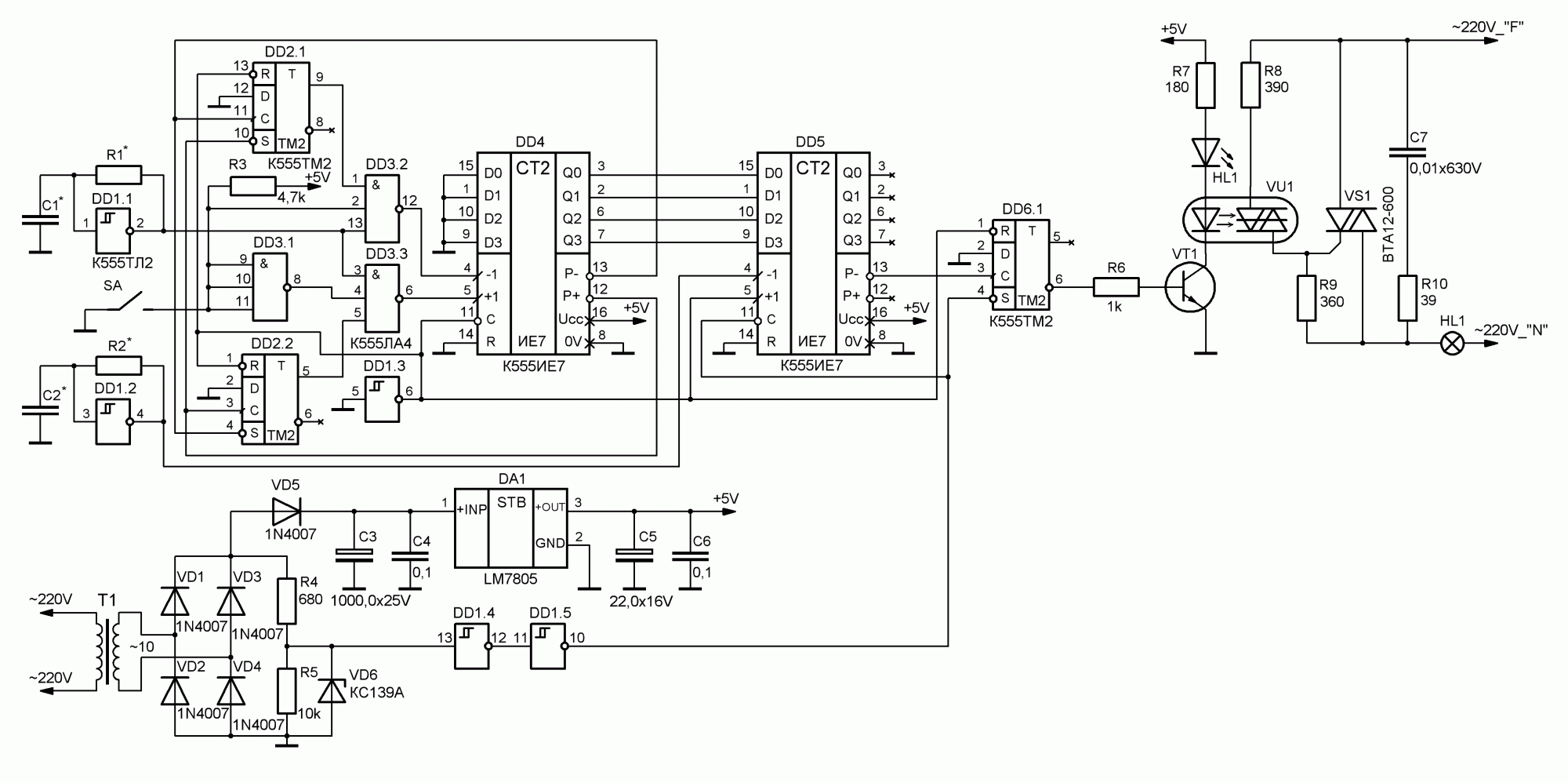 К155тл1 схема включения