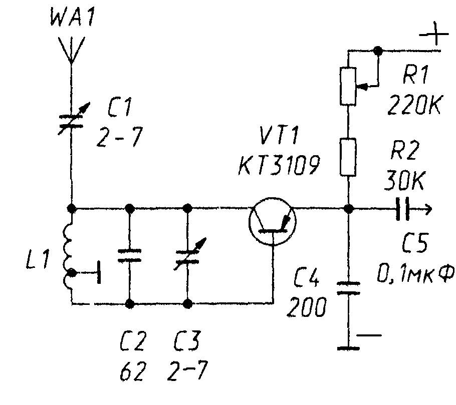 Схема радиоприемника фм диапазона на транзисторах
