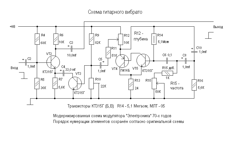 Гитарные примочки схемы