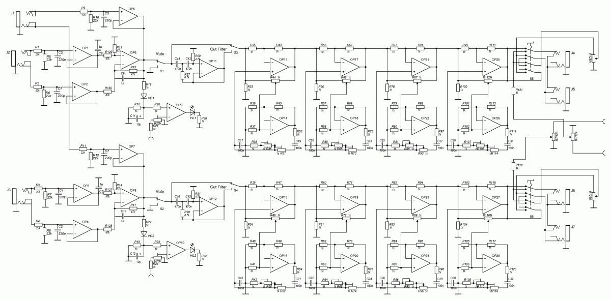Принципиальная схема пульт микшерный пульт