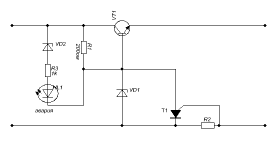 Защита от короткого замыкания в блоке питания схема