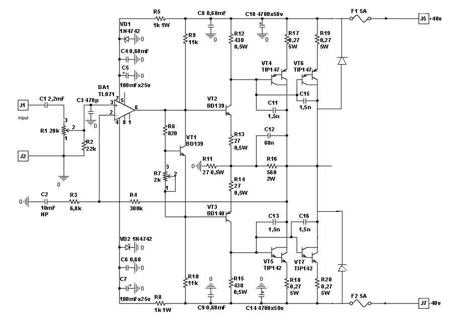 Усилитель для сабвуфера 100 ватт схема