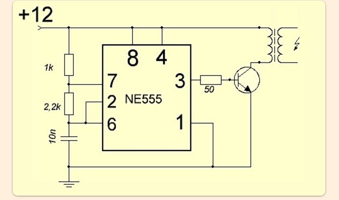 Простые схемы на не555