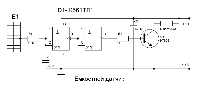 Hef4093bp схема подключения