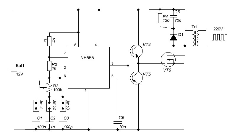 Ne555 схема включения с регулировкой