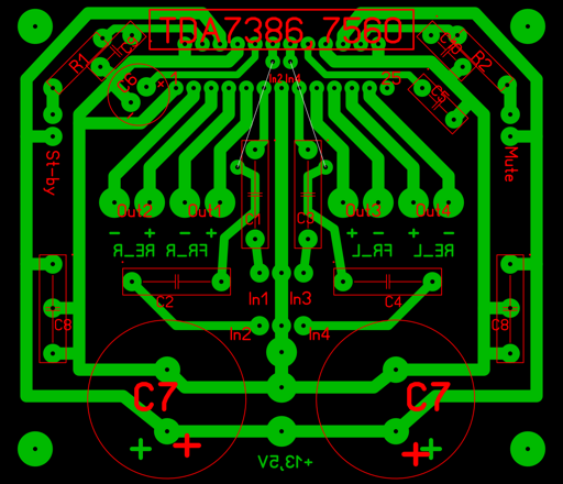 Tda7560 схема усилителя