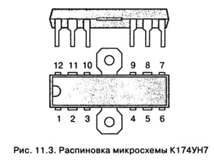 Ун7 микросхема схема включения