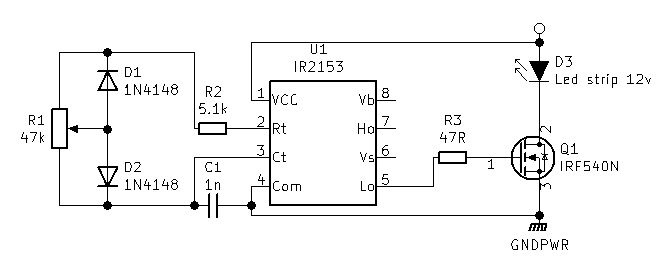 Схема включения ir21571