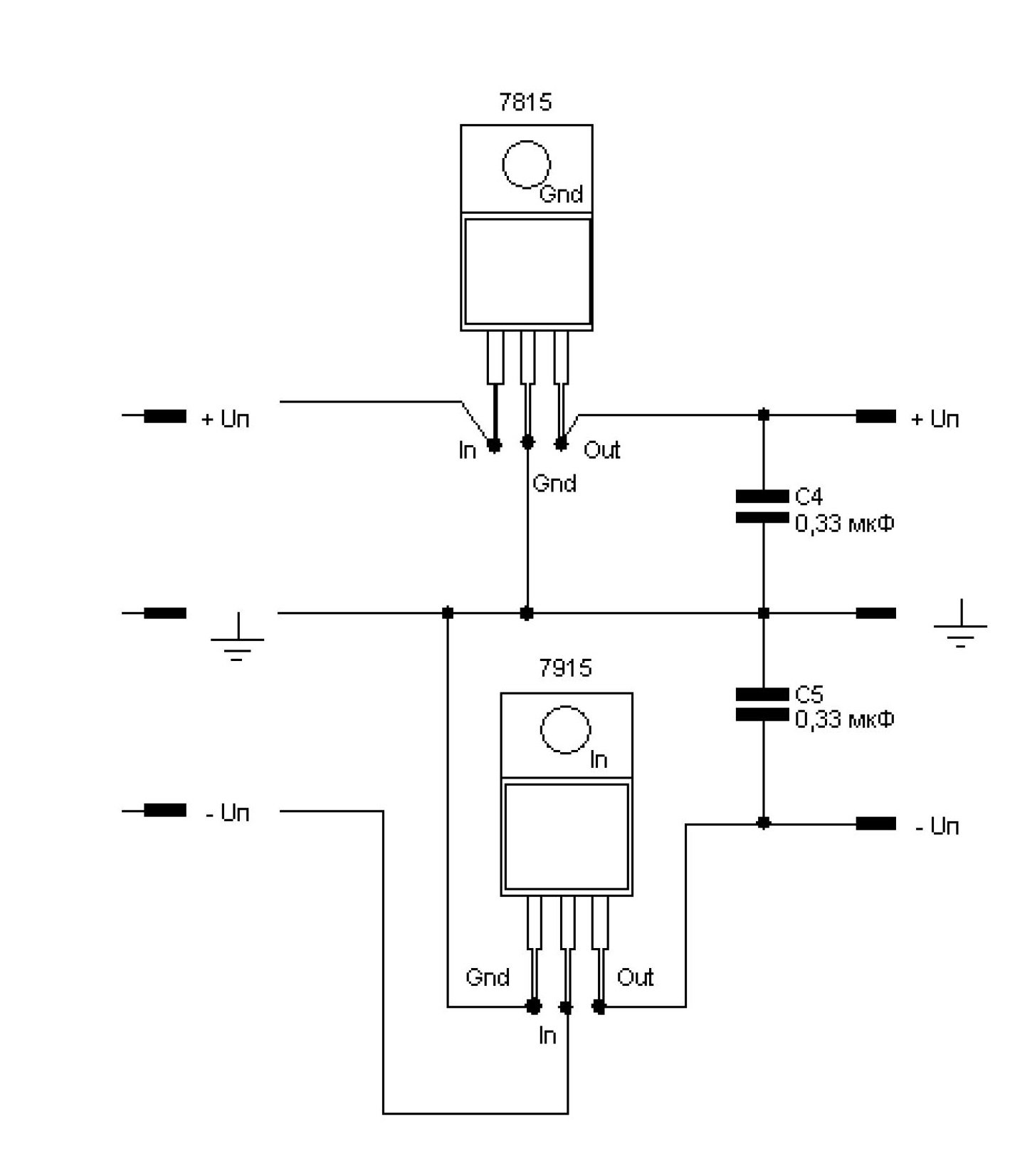 Lm7905 схема включения