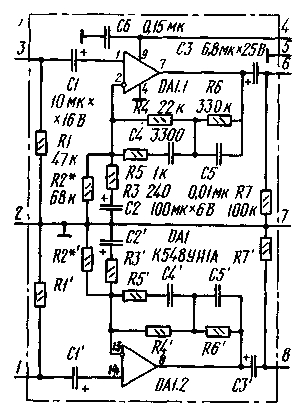 Мелодия 103 фонокорректор схема