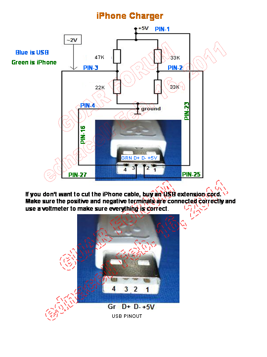 Схема зарядного айфона